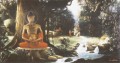 菩薩は真理の実現と仏教の悟りの達成のために苦行を6年間続けた